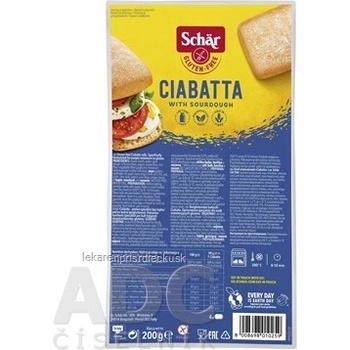 Schär Ciabatta žemle bezgluténové predpečené 4x50 g