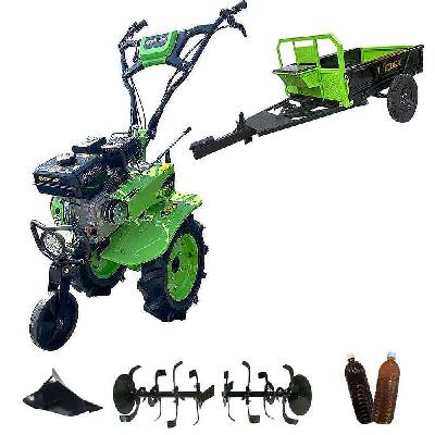 Мотофреза бензинова ТУНДЖА 6000К, 7 к. с. , 208 куб. см, 1200 мм, с ремарке 500 кг (kr00610150)