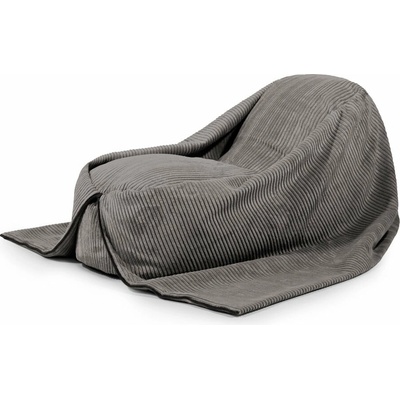 Slowdown menčestrový detský sedací vak Cocoon 120 tmavosivý