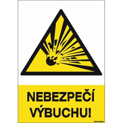 RAFO Samolepka Nebezpečí výbuchu Velikosti: A5 (15 x 21 cm)