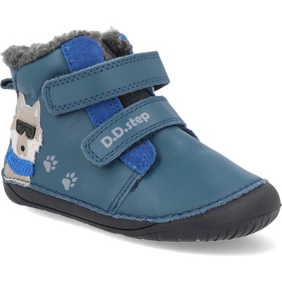 D.D.Step Barefoot zimní boty W070-52893 Royal Blue