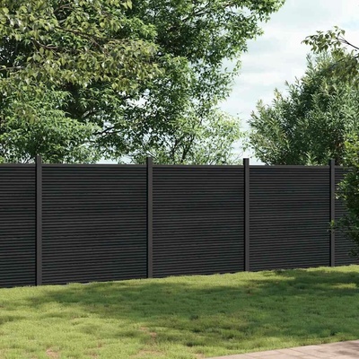 vidaXL Plotový dílec šedý 526 x 186 cm WPC