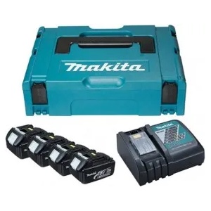 Makita Акумулаторна батерия Makita Li-Ion със зарядно у-во 18 V, 3 Ah, 4 бр. , 197954-1