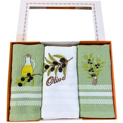 TiaHome Olive 3 ks 40 x 60 cm