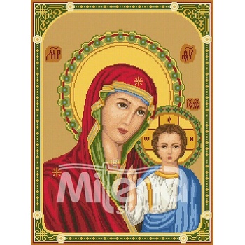 Image 1 of Milena Style Светата майка - Печатана Aida 14 ct с конци Ariadna