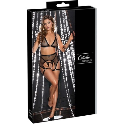 Cottelli Bondage průsvitný síťovaný set s řetízky