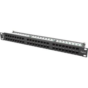 Lanberg Пач панел Lanberg patch panel 48 port 1U CAT. 6, black (PPU6-1048-B)