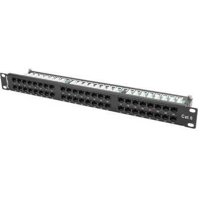 Lanberg Пач панел Lanberg patch panel 48 port 1U CAT. 6, black (PPU6-1048-B)