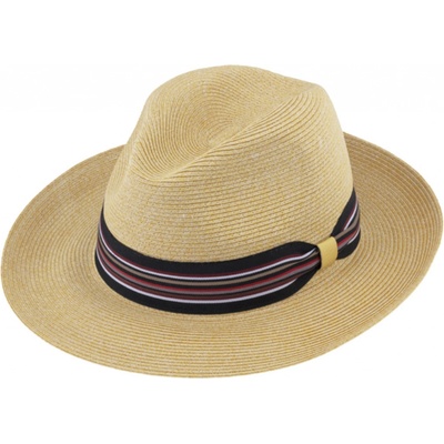 Fiebig Headwear since 1903 Letní Fedora klobouk Beige