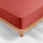 douceur d'intérieur Еластичен чаршаф от памук перкал в тухлен цвят 90x190 cm Percaline - douceur d'intérieur (1643401)