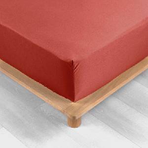 douceur d'intérieur Еластичен чаршаф от памук перкал в тухлен цвят 90x190 cm Percaline - douceur d'intérieur (1643401)