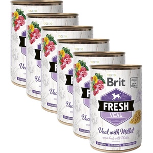 Brit Консерва Brit Fresh Телешко с просо 6 x 400 г