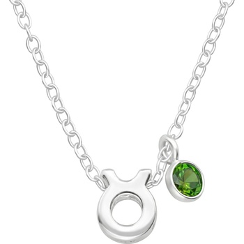 Image 1 of Bijutanki Сребърно Колие - Зодия Телец с Камък
