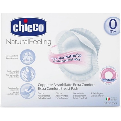 Chicco Natural Feeling Antibakteriálne prsné vložky 30ks