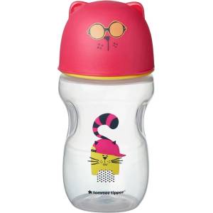 Tommee Tippee Неразливаща се чаша с мек силиконов накрайник Tommee Tippee, Розова, 300 ml, 12 m+ (TT.0193)