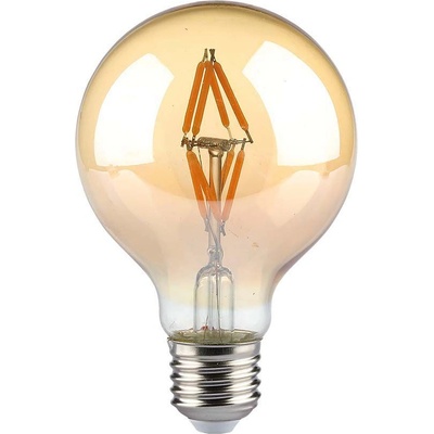 V-TAC LED Крушка 4W Filament E27 G80 Амбър 2200K - 217148 (217148)