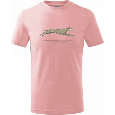 Vintage Greyhound tričko detské ružová