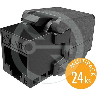 SXKJ-6-UTP-BK-SA - Solarix keystone CAT6 samorezný, multipack 24 ks