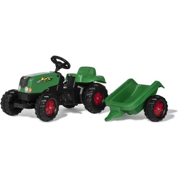 Rolly Toys Šlapací traktor Rolly Kid s vlečkou zelená