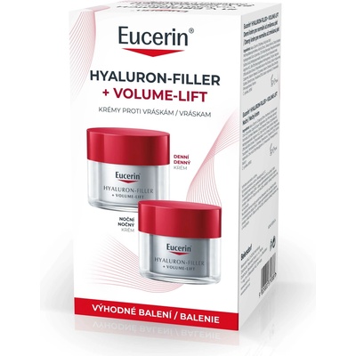 Eucerin Hyaluron-Filler+ Volume Lift denný a nočný krém 50 ml + 50 ml darčeková sada