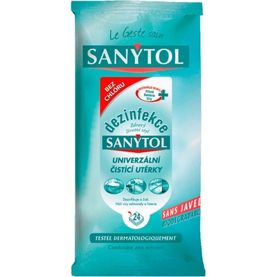 Sanytol jednorázové čistící utěrky eukalyptus 24 ks