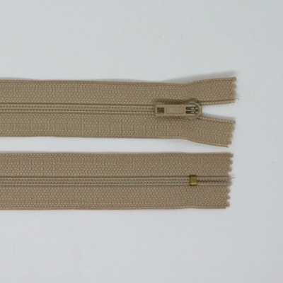 Spirálový zip, šíře 3 mm, délka 60 cm, béžová