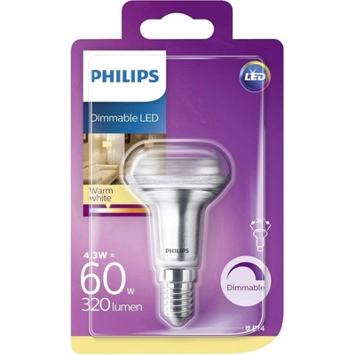 Philips LED žiarovka 81155900 230 V, 4.3 W 60 W, teplá biela, A+ E , stmievateľná