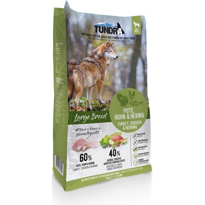 Tundra Dog Large Breed krůtí maso kuřecí maso a sleď 3,18 kg