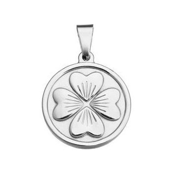 Šperky4U Ocelový přívěšek čtyřlístek