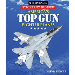 Brain Games - Sticker by Number: America's Top Gun Fighter Planes (28 Images to Sticker) | Brain Games, New Seasons (ISBN: 9781639382965)