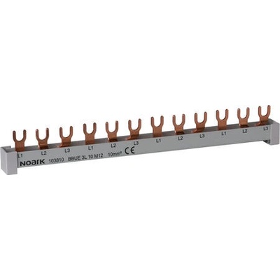 101450 BBU 3L 10 M12 EC Propojovací lišta, 3fázová, 10mm2, 63A, 12M, včetně koncových krytů