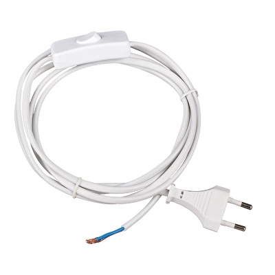 ULTRALUX ЗАХРАНВАЩ КАБЕЛ С ЩЕПСЕЛ И КЛЮЧ БЯЛ (zkstkw)