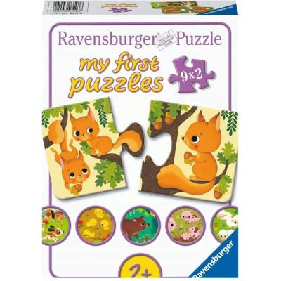 RAVENSBURGER Moje první Zvířátka a mláďátka 9x2 dílků