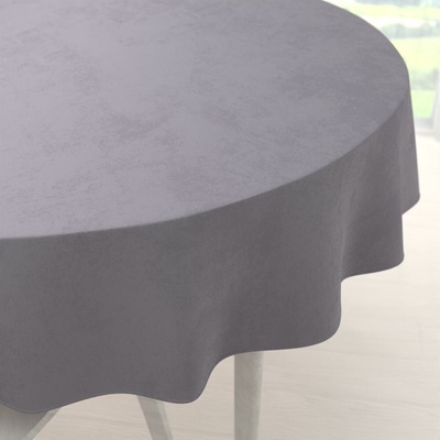 Biante Veľký zamatový okrúhly obrus Velvet Premium SVP-013 Sivý Ø 240 cm