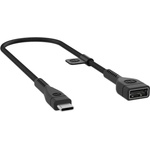 mophie Кевларен адаптер от USB-C мъжко към USB женско за мобилни устройства с USB-C порт - Mophie USB-C to USB Pro Kevlar Adapter (3621_PRO-2.0-CA-ADPTR-BLK)