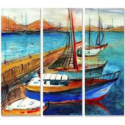 Wallity Картини в комплект от 3 бр. 20x50 cm Sailing - Wallity (553BNC1943)