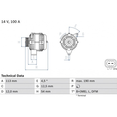 Alternátor BOSCH 0 986 081 410 0 986 081 410