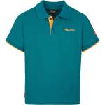 Trollkids Детска поло тениска Trollkids Kid's Bergen Polo XT Polo shirt - Lagoon Green / Sahara Sunset - размер 92 (EU) (704-1800-0611)