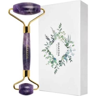 Makeda Botanics Двоен масажен ролер за лице, лилав аметист