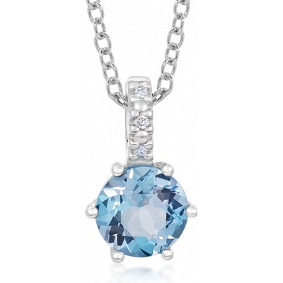 Sofia diamonds zlatý přívěsek s topasem a diamanty PAK12034W
