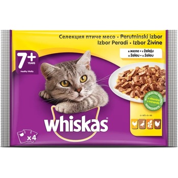 Mars Whiskas Pouch Senior Chicken - хапки в сос, за котки над 7 години 4 броя / 100 грама