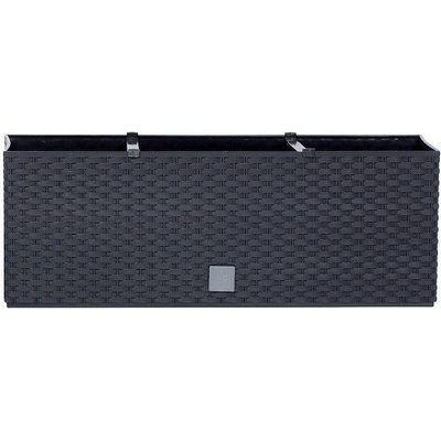 PROSPERPLAST Plastové samozavlažovací truhlíky Rato Case antracit 80 x 33 cm
