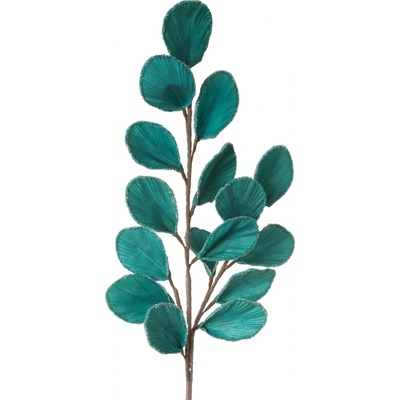 Dekoračný kvet 100 cm, s listami 56 cm, list 10 cm tyrkysová