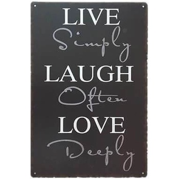 Ceduľa Live Laught Love