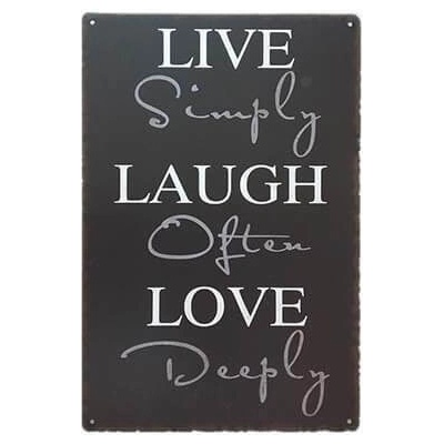 Ceduľa Live Laught Love