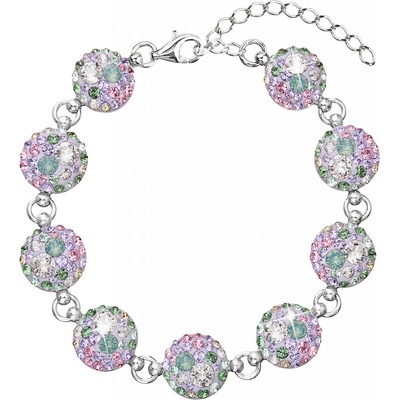 Pavona stříbrný se Swarovski krystaly mix barev 33048.3 sakura