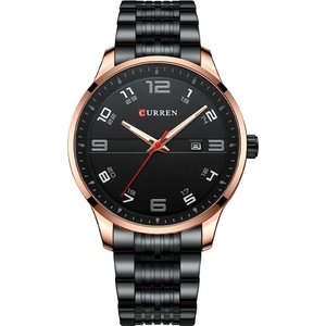 Curren Мъжки часовник Curren Anion, Неръждаема стомана, Черен / Розово злато (CURREN-8411-BLACK-ROSEGOLD) Часовници
