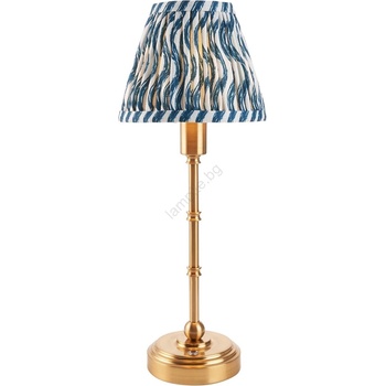 Endon Lighting 114796 - LED Димируема акумулаторна настолна лампа BURLEY LED/1, 5W/5V месинг/син (EN0010)