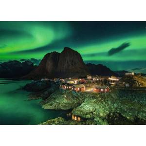 Ravensburger - Puzzle Aurora Borealis Norway Northern Lights over Hamnoy - 1 000 piese