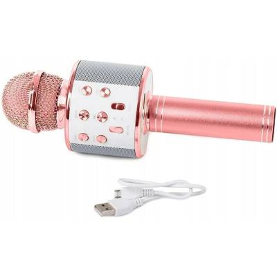 Verk 01377 Karaoke Bluetooth mikrofón 1800mAh svetlo ružová